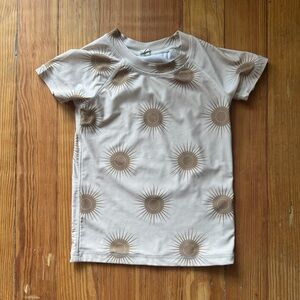 Kate Quinn Cream and Brown Short Sleeve Tee